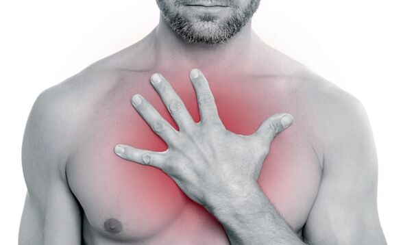 Πόνος στο στήθος στη θωρακική οστεοχόνδρωση